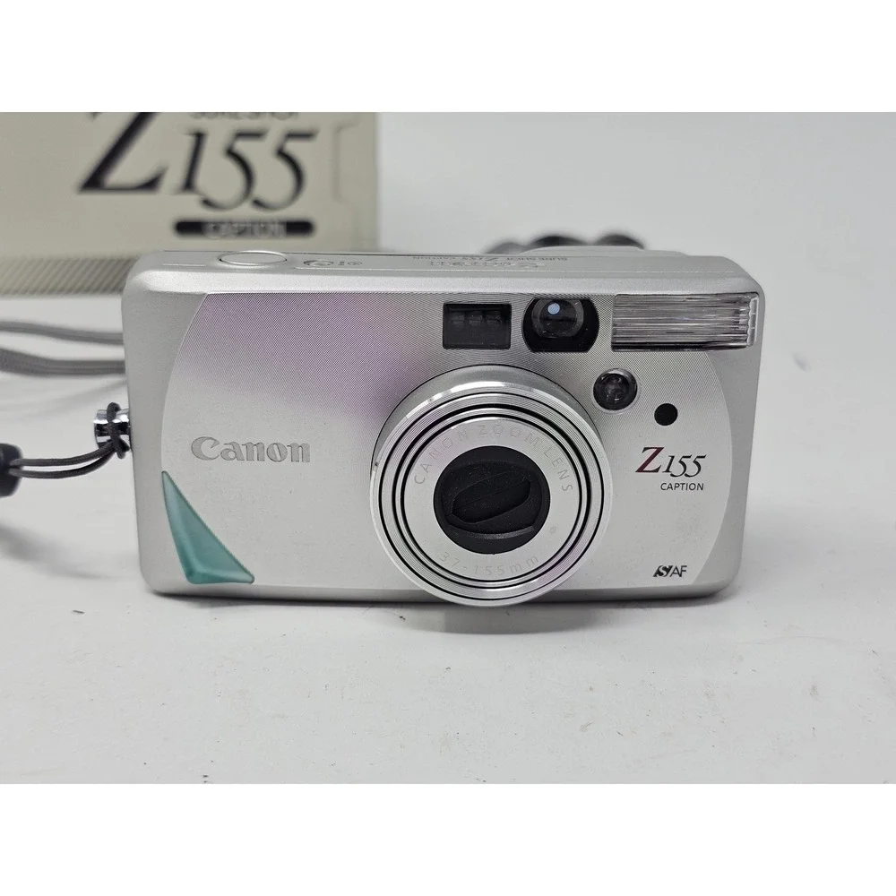 Vintage Canon Sure Shot Z155 Caption 35mm Film Camera Silver Point & Shoot AF
